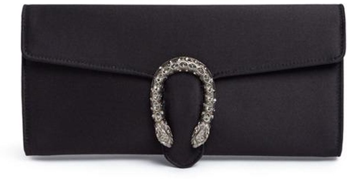 Gucci 'dionysus' Buckle Satin Clutch in 