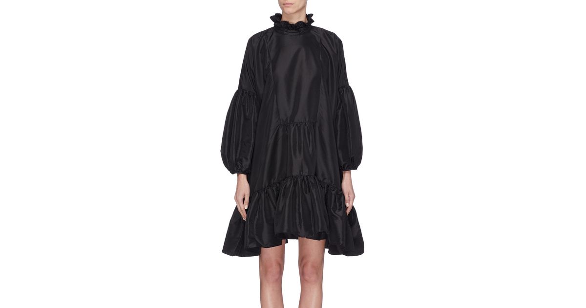 Cecilie Bahnsen Synthetic 'belle' Ruffle High Neck Puff Sleeve Tiered ...