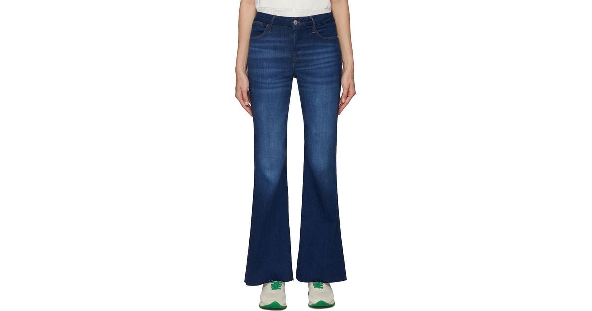 FRAME Le Easy Flare Jeans in Blue | Lyst