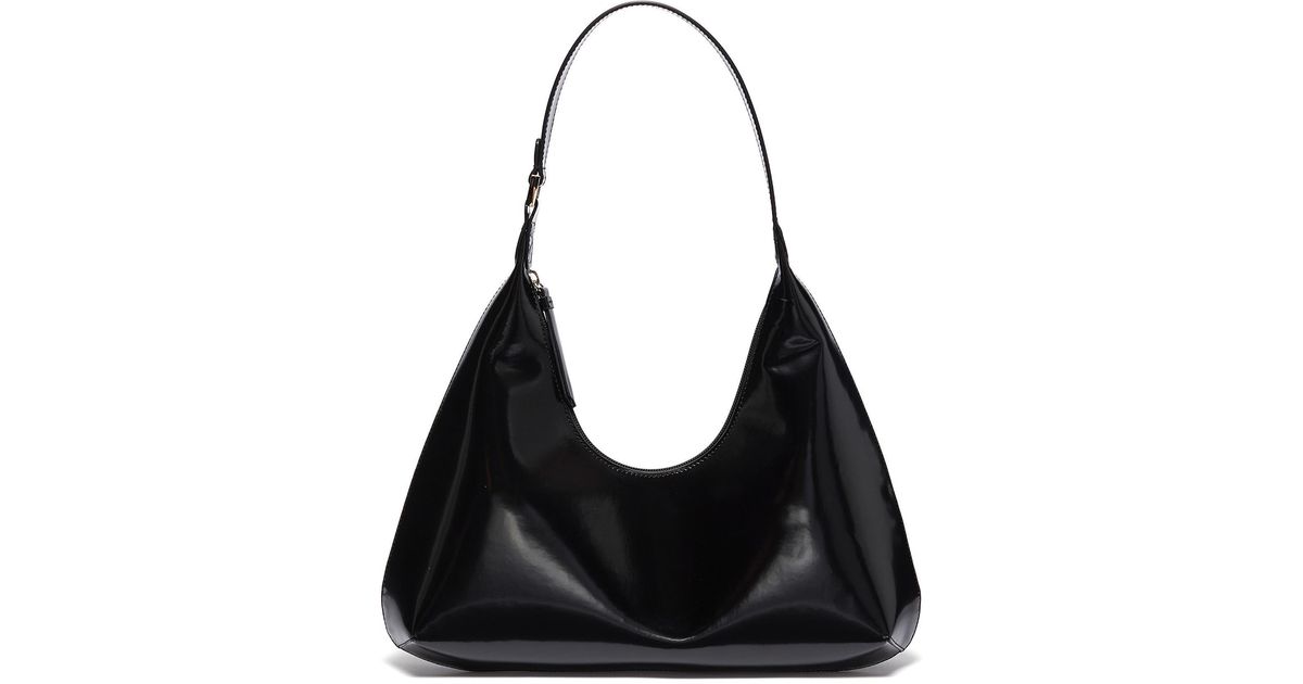 Shop By Far Baby Amber Semi-Patent Leather Shoulder Bag
