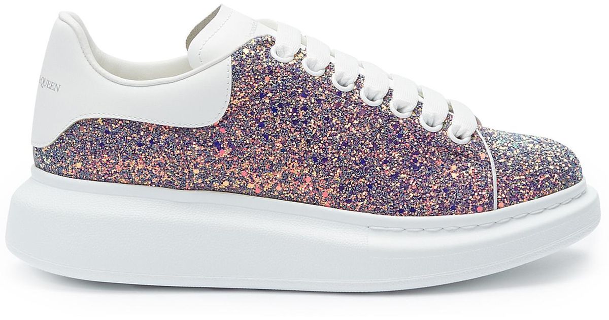 Alexander McQueen 'oversized Sneaker' In Coarse Glitter Lyst
