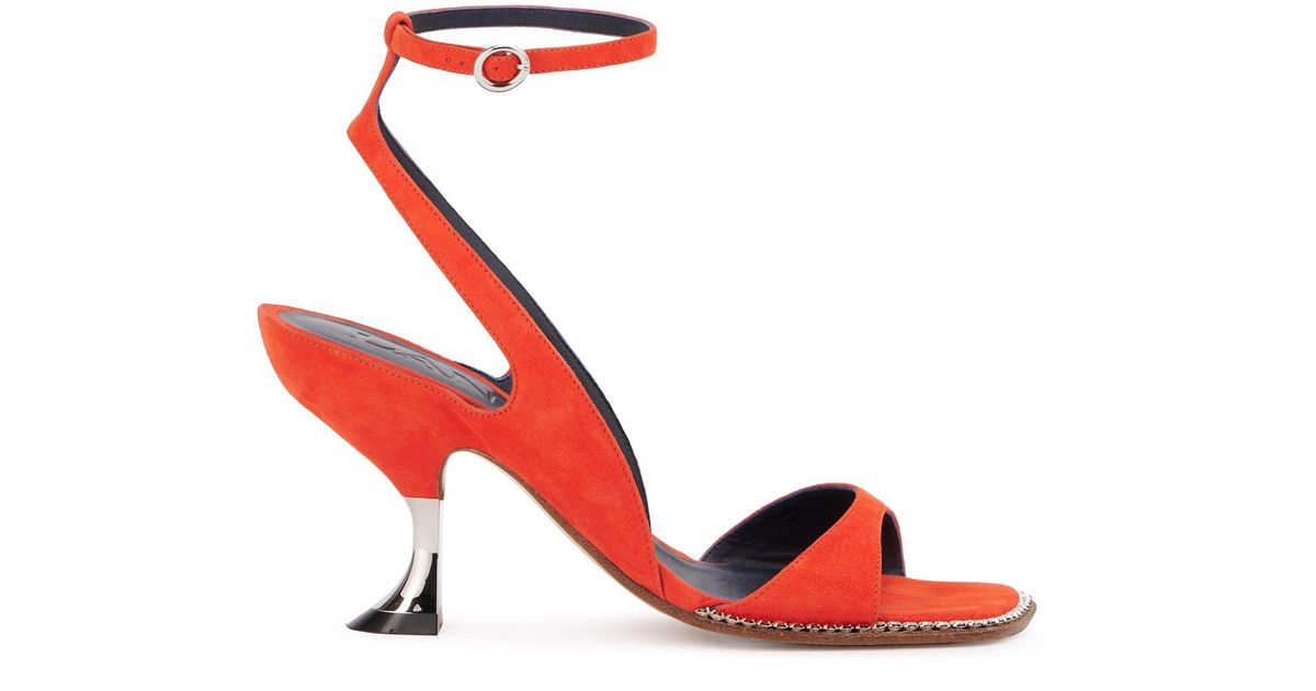 Lanvin Leather Rita Sandals in Red | Lyst