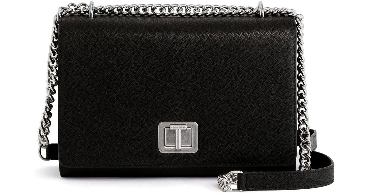 Sac bandoulière en cuir grainé EVA Le Tanneur en coloris Noir Lyst