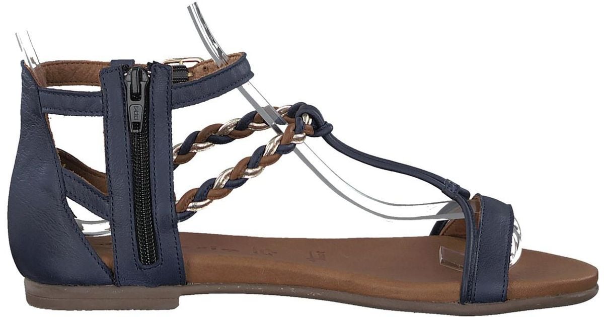 Leather Blue Lyst Tamaris Kim Sandals BsrQdCxth