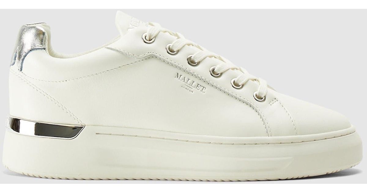 Mallet Leather Grftr Camo Trainers in Silver (Natural) Save 6 Lyst