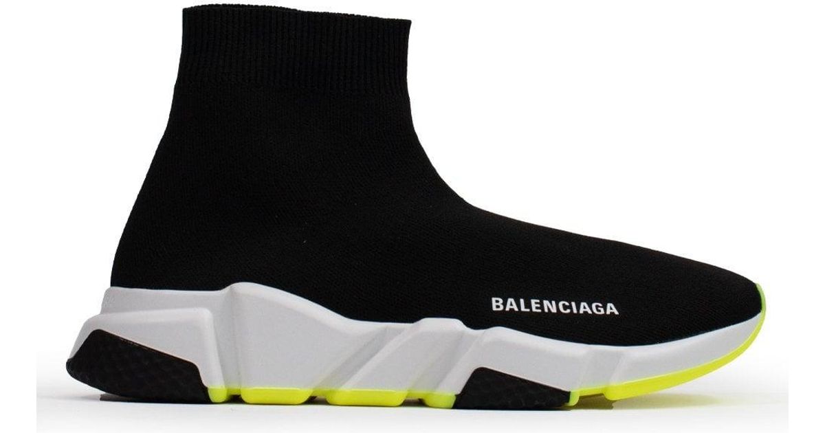 Balenciaga Synthetic Speed Fluo Yellow Trainers in Black - Lyst