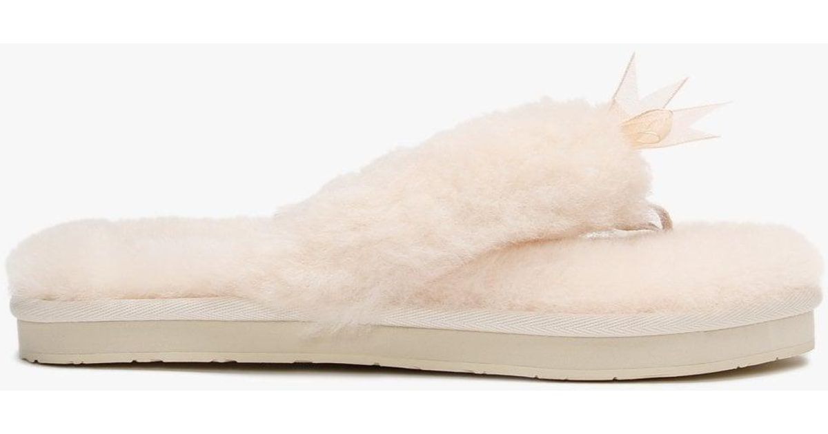 UGG Rubber Fluff Flip Flop Iii in Cream (Natural) - Lyst