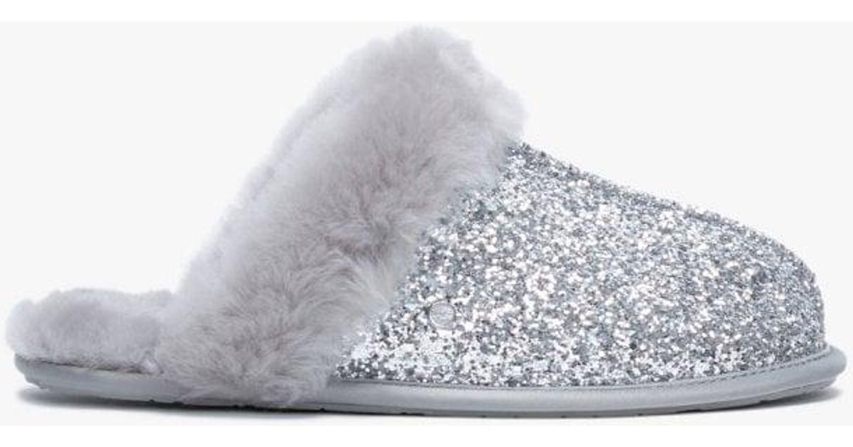 silver glitter ugg slippers