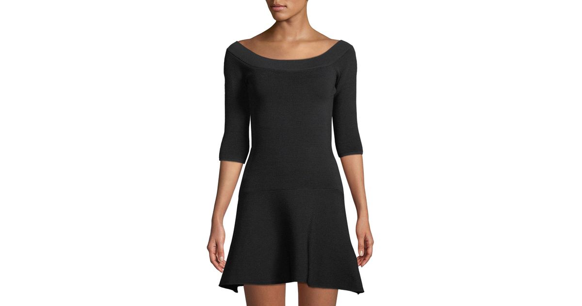ribbed fit and flare dress