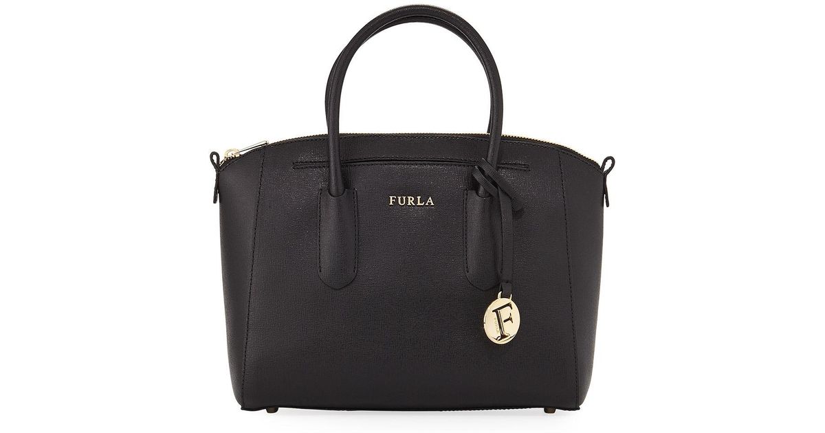 Furla Pink Tessa Saffiano Satchel Bag