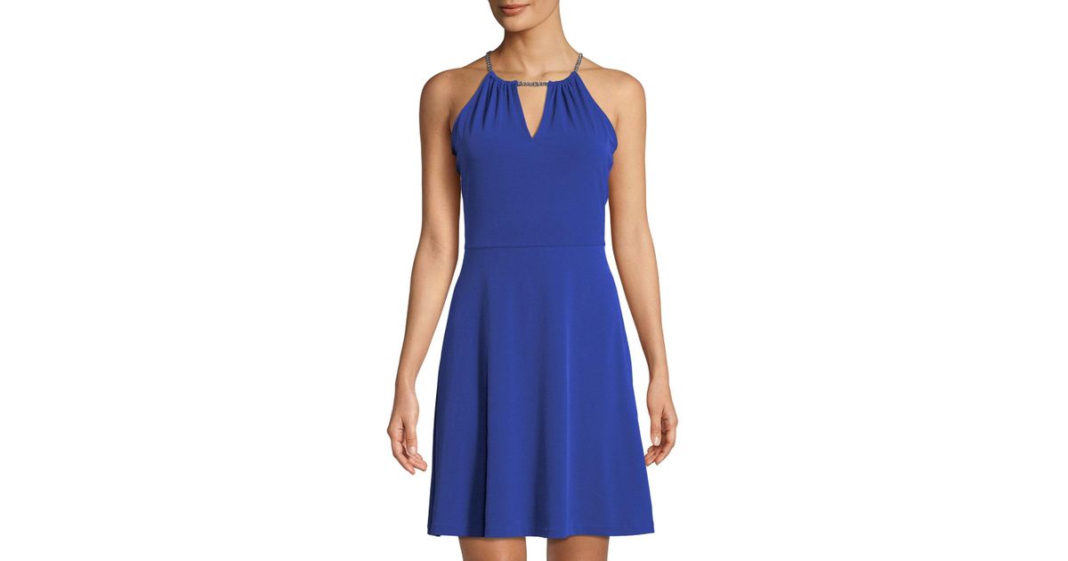 michael kors royal blue dress
