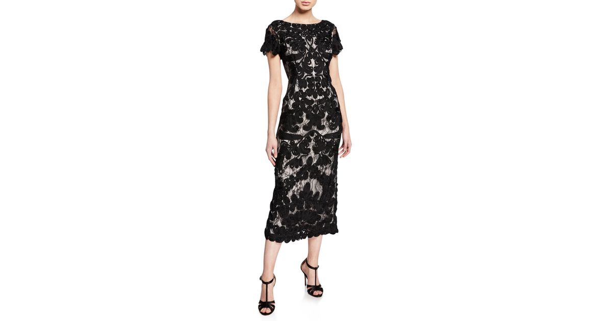 js collection stretch crepe midi dress