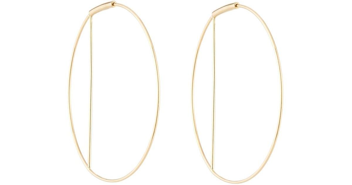 Lana Jewelry Eclipse 14k Gold Wire Hoop Earrings 40mm In Metallic Lana Jewelry Eclipse 14k Gold Wire Hoop