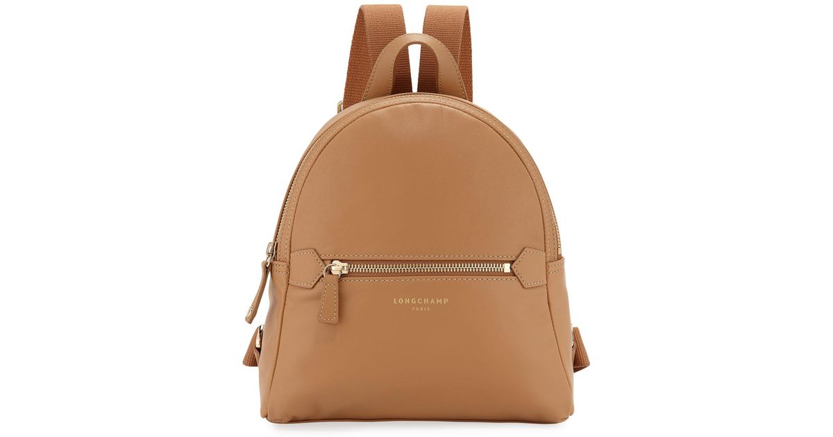 longchamp small leather backpack