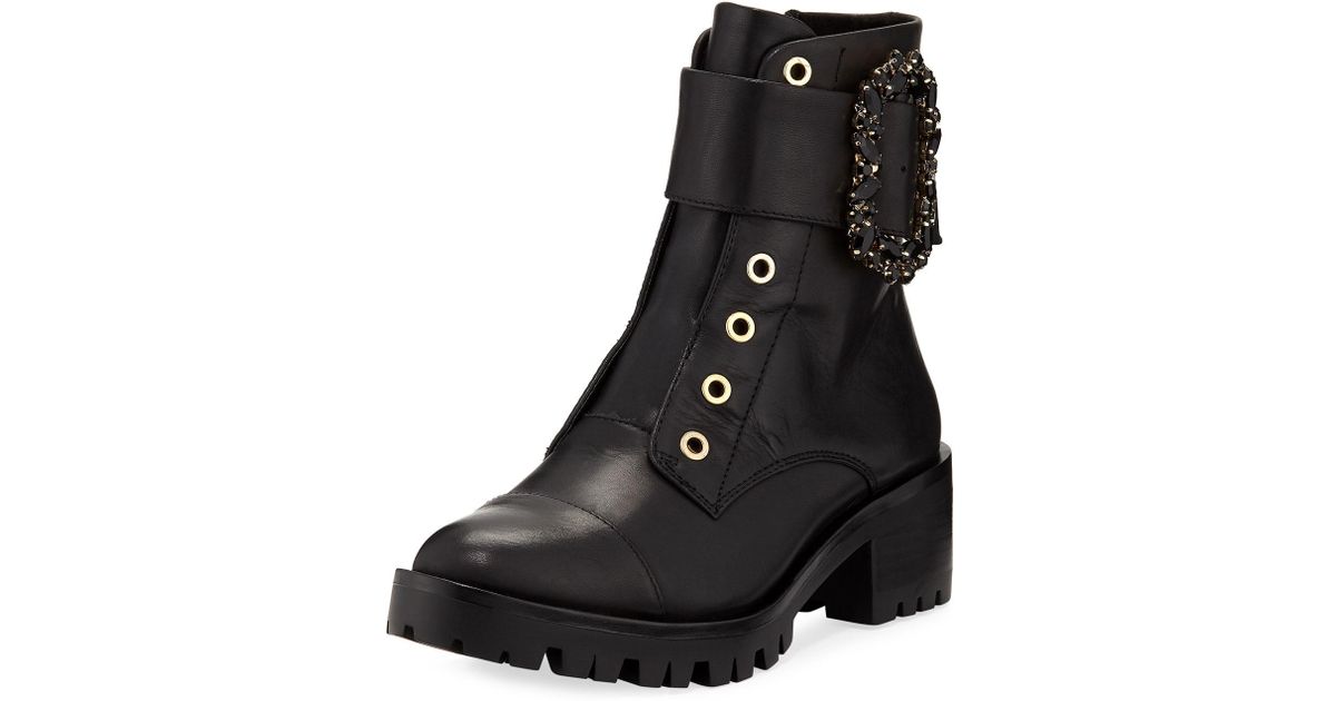 karl lagerfeld piper combat boot