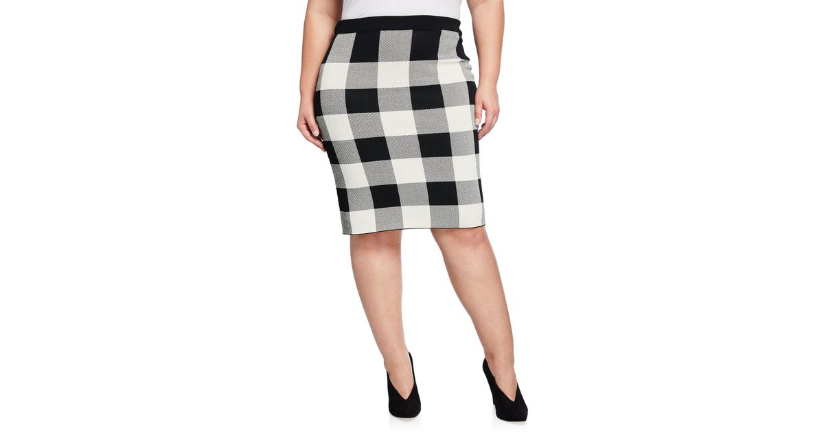 RACHEL Rachel Roy Women/'s Stretch Striped Pencil Skirt Medium M Black Gold $89