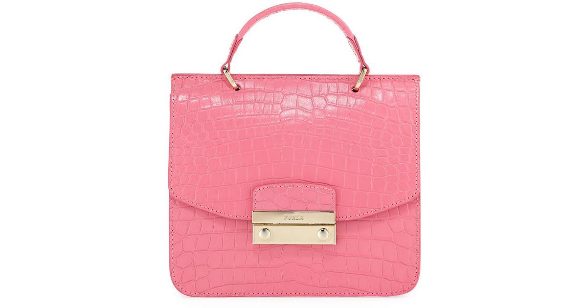 pink mini croc bag