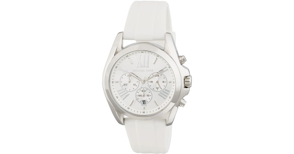 michael kors white silicone watch