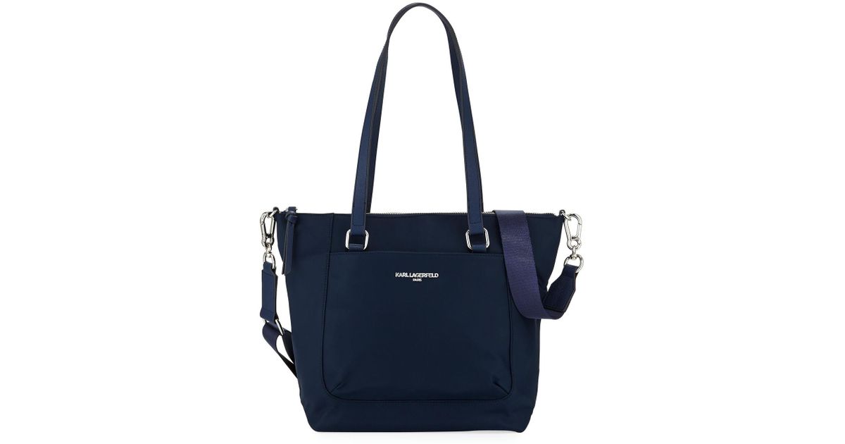 Karl Lagerfeld Black Cara Dressy Nylon Tote Bag