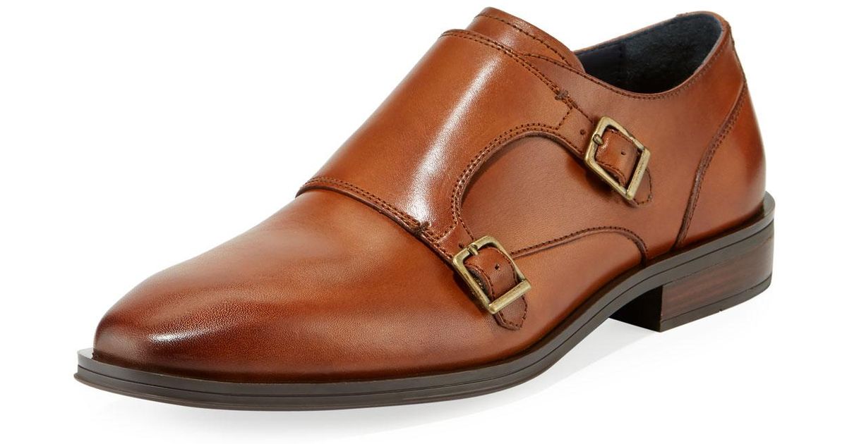cole haan double monk brown