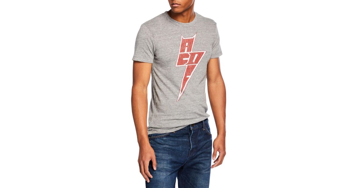 Chaser Synthetic Men S Ac Dc Graphic T Shirt In Gray For Men Lyst