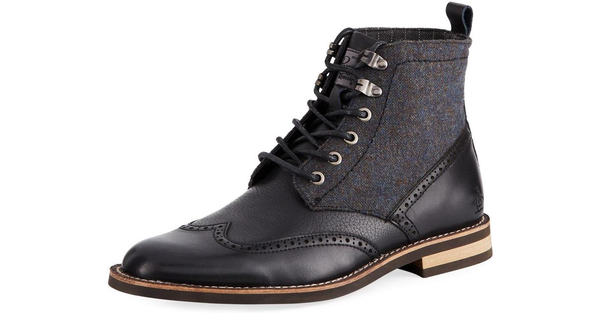 original penguin nathan wingtip boot