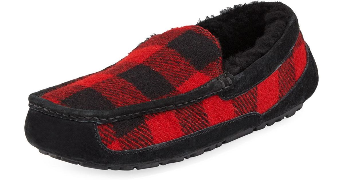 ugg ascot slipper plaid