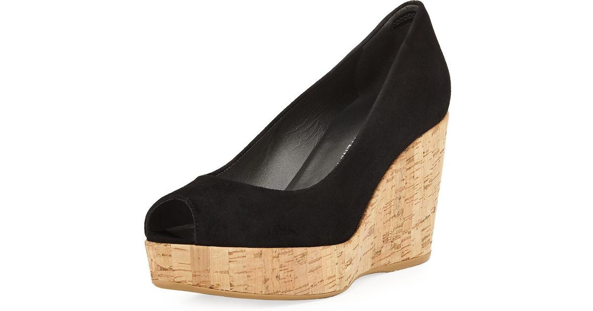 cork wedges closed toe