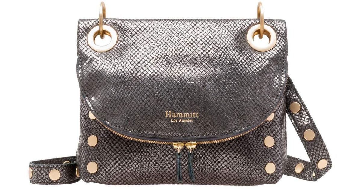 Hammitt Gray Corey Reversible Metallic Crossbody Bag