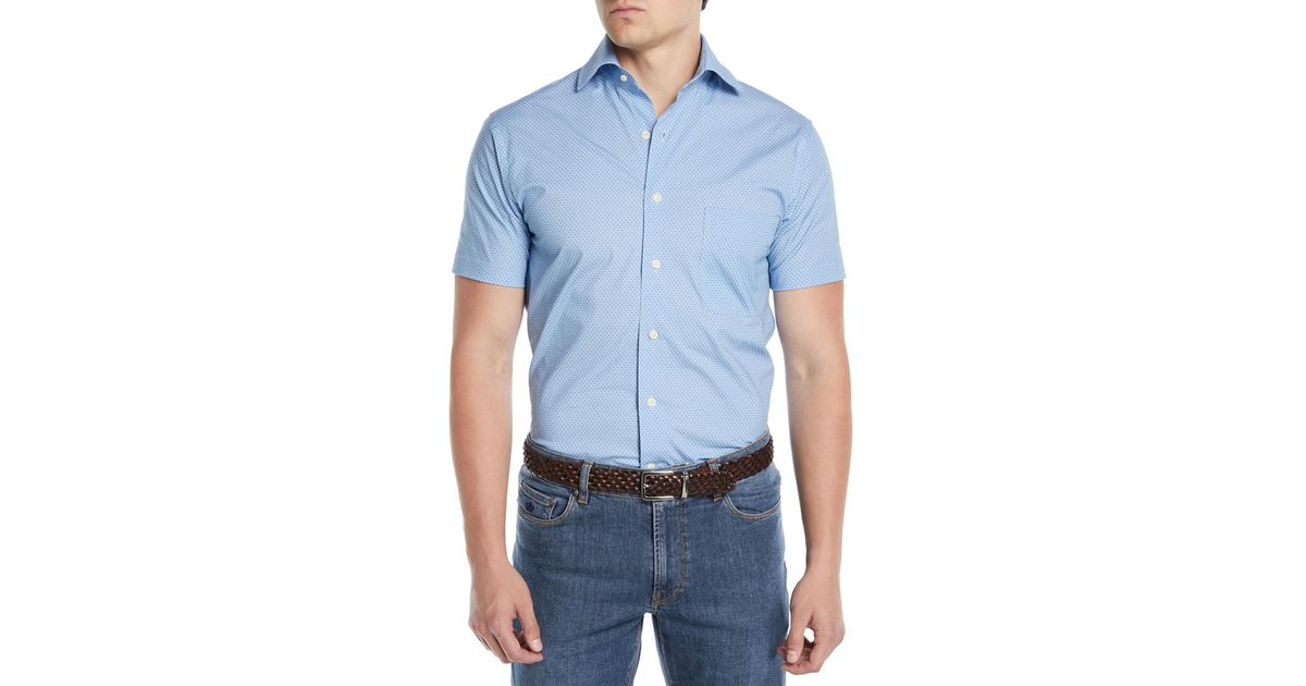OTW Mens Slim Cotton Solid Color Button Down with Pockets Summer Short Sleeve Cargo Shirt