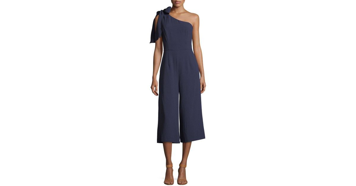 navy cropped jumpsuit