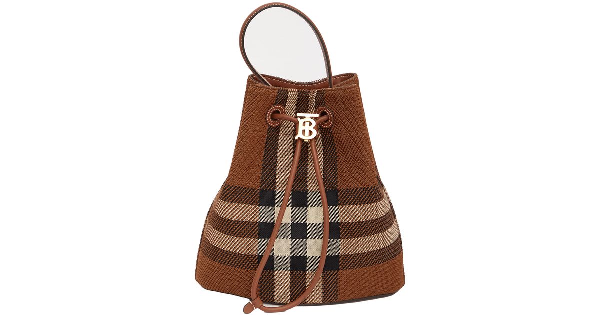 Burberry Tb Bucket Bag in Brown | Lyst UK