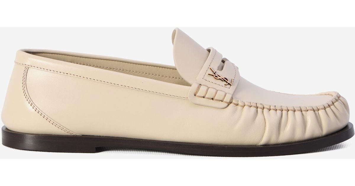 【関税&送料込】Saint Laurent Cassandre Mocassins Saint Laurent 'le Loafer' Brown Loafers With Cassandre In