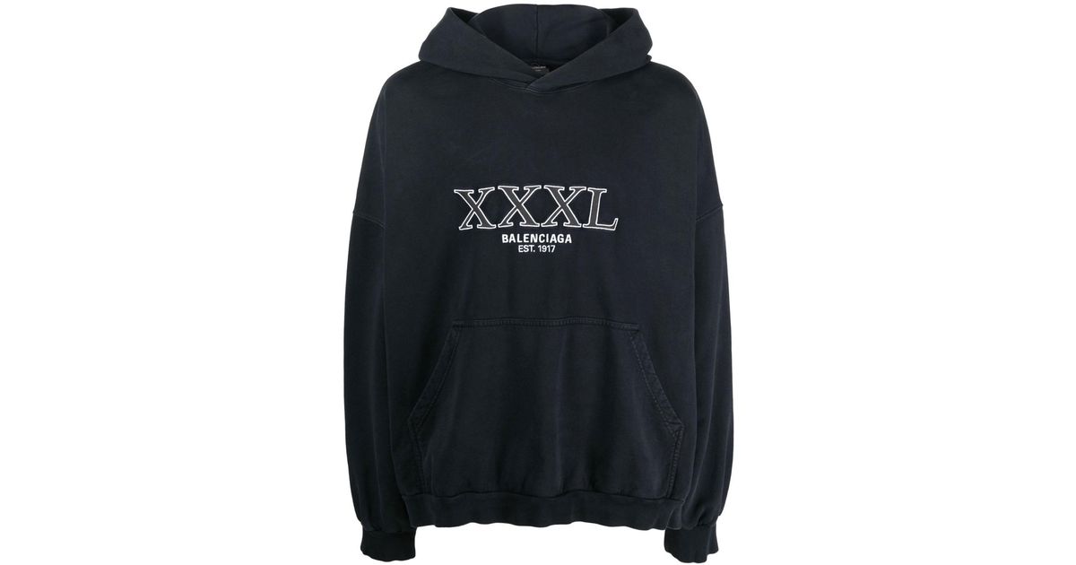 Balenciaga Large Fit Xxxl Hoodie in Black for Men | Lyst Balenciaga Large Fit Xxxl Hoodie in Black for Men | Lyst