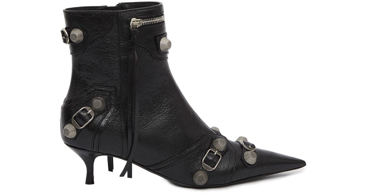 Balenciaga Cagole Booties 50mm in Black | Lyst