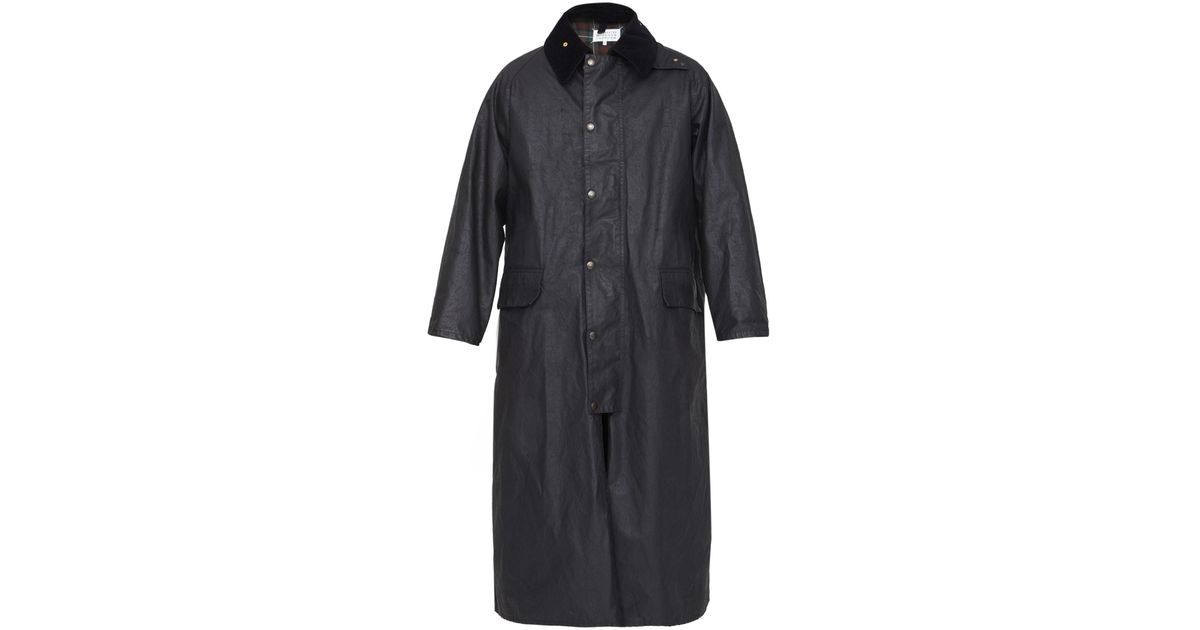【関税&送料込】Maison Margiela Charcoal Cotton Blend Trench Maison Margiela peached-cotton Trench Coat | Black | FARFETCH