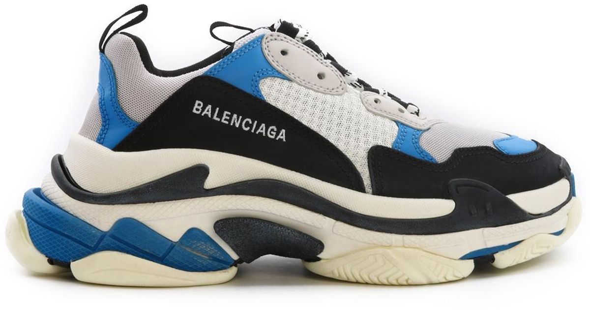 Balenciaga Suede Triple S Sneakers in Light Blue (Blue) for Men - Save ...