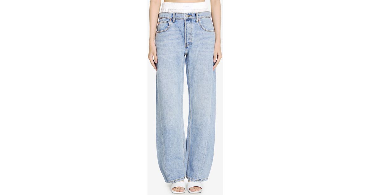 デニム・ジーパン ALEXANDER WANG 'Prestyle Diamante Charm' jeans Light Blue Denim X Alexander Wang Prestyle Diamante Charm Jeans Light