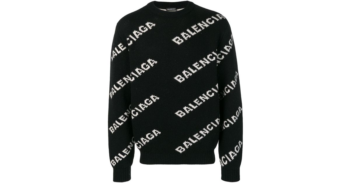 Balenciaga Logo Sweater in Black for Men | Lyst Canada