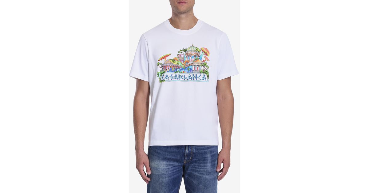 トップス CASABLANCA The Road to Knowledge Casablanca Tee for Men and Women Road to Knowledge T-Shirt