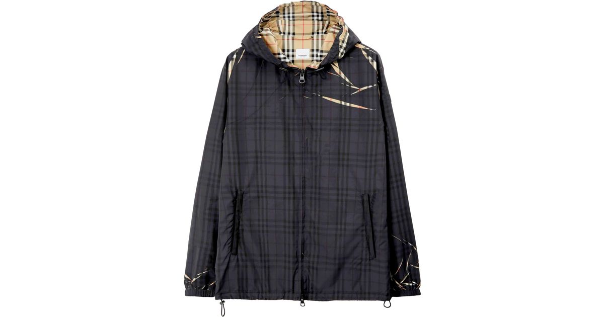 BURBERRY｜JACKETS (Sliced Checkered Hooded Jacket (80716 Burberry Sliced Check Hooded Jacket – Cettire