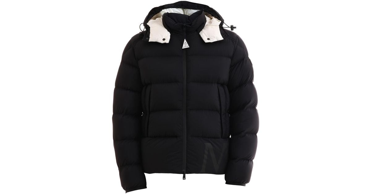 Moncler Black Down Jacket Wilms for Men Lyst Canada