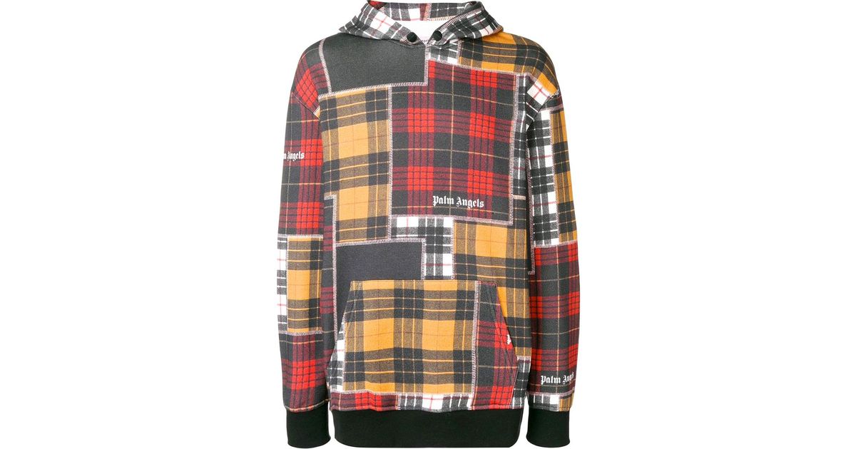 palm angels patchwork hoodie