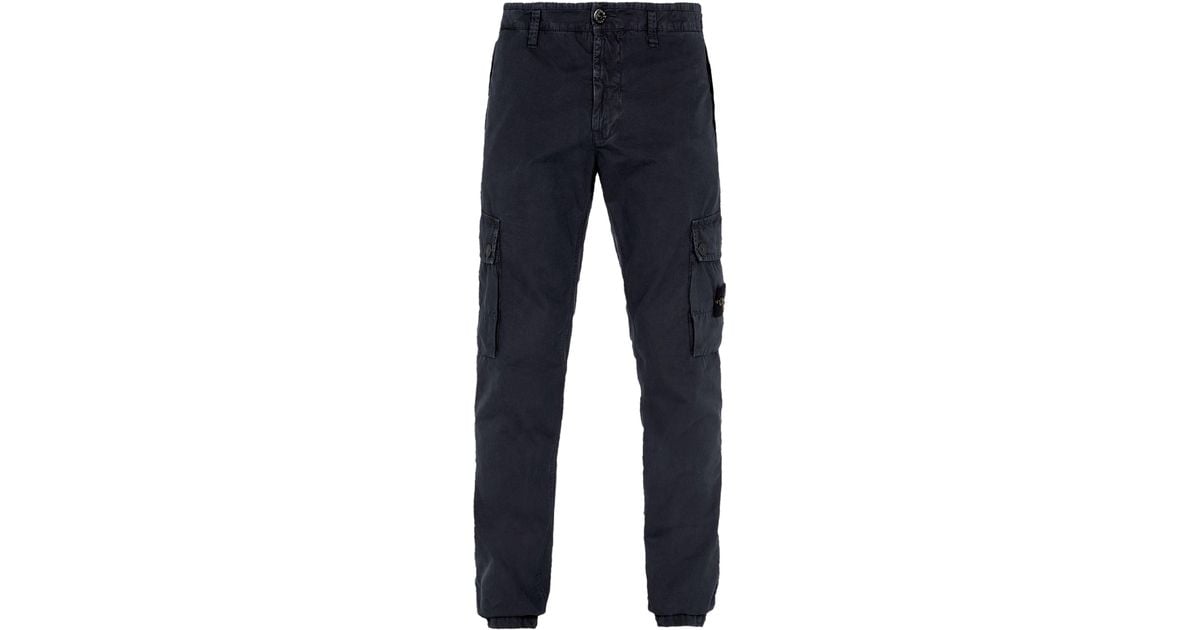 Stone island blue cargo hot sale pants