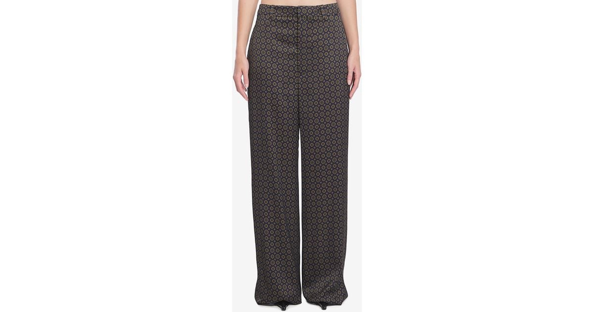 【Saint Laurent】Medallion Pattern Trousers Saint Laurent Medallion Pattern Trousers in Blue | Lyst