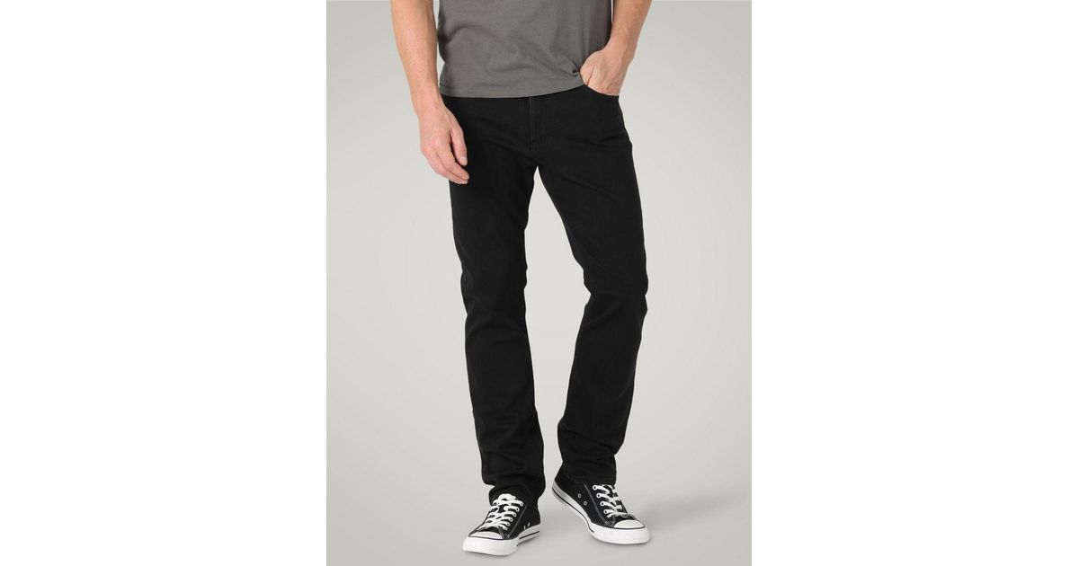 Lee Jeans Extreme Motion Mvp Slim Fit Tapered Jeans in Black for Men | Lyst