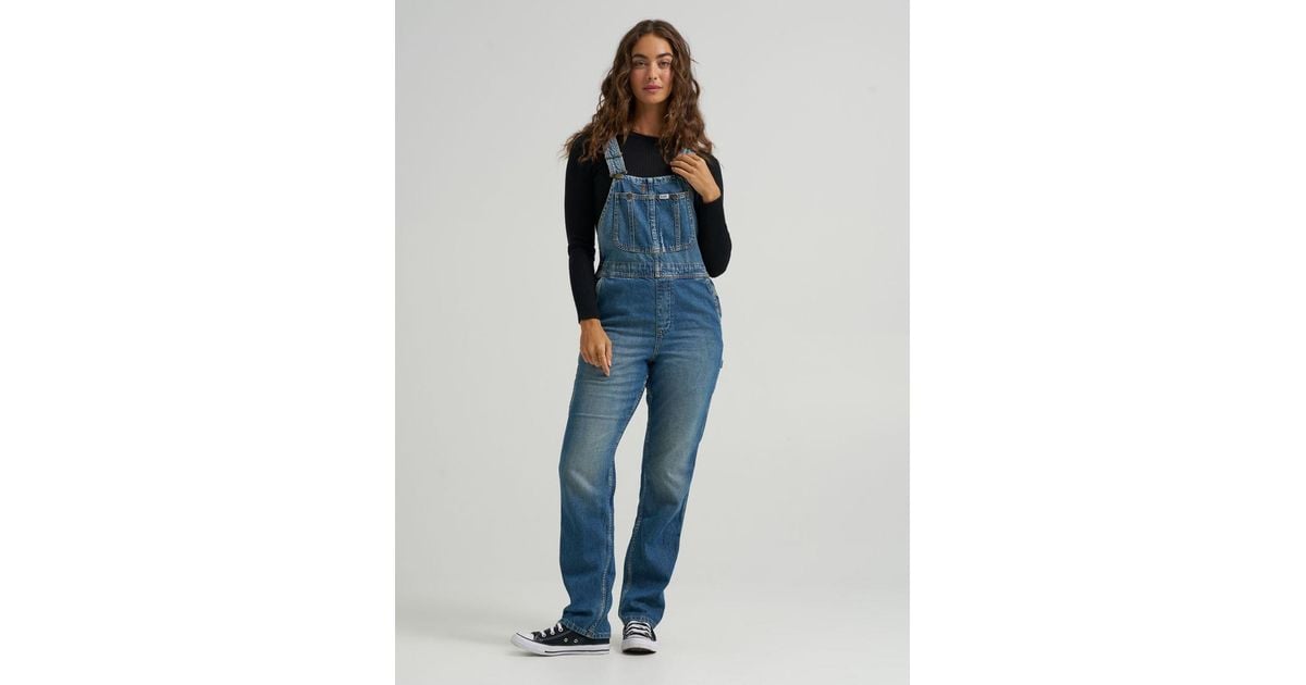 Lee Jeans Womens Slim Straight Overall In Blue Lyst lee-jeans-womens-slim-straight-overall-in-blue-lyst