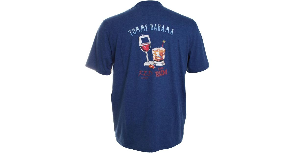 Tommy Bahama Red Wine Dark Rum Graphic Tee in Blue for Men | Lyst