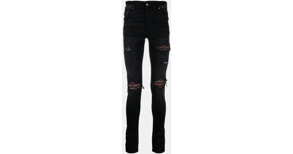 Amiri Denim Mx1 Bandana Jeans in Black for Men | Lyst UK