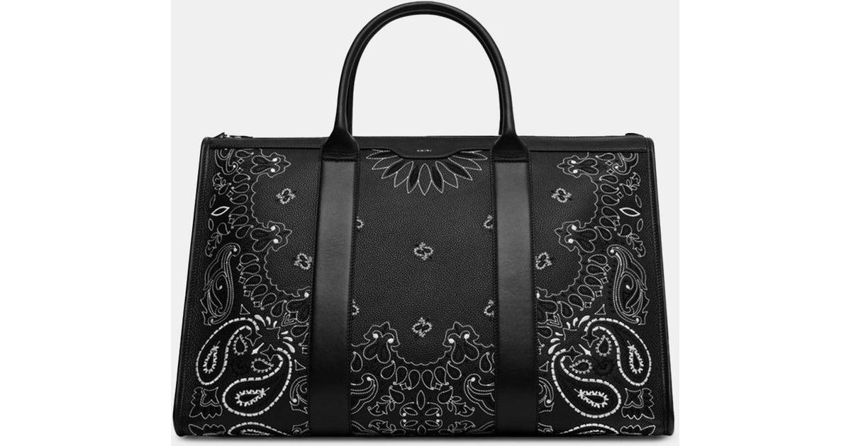 Amiri Bandana Weekender Bag in Black for Men | Lyst